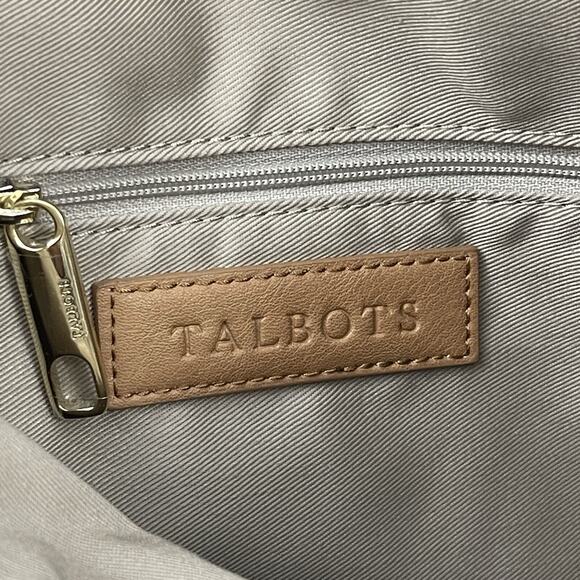 Talbots Woven Straw Tote Hand Bag Tric-Color Tan Pink Cranberry - Picture 5 of 13